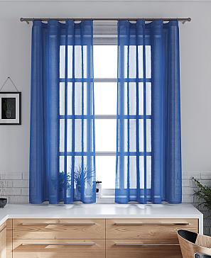 Комплект штор «Шеврин» синего цвета