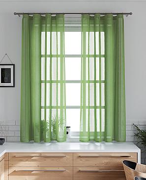Комплект штор «Шеврин» зеленого цвета