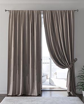 Комплект штор «Монвиренс» коричневого цвета