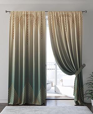 Комплект штор «Дилерфиор» зеленого цвета