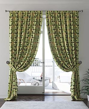 Комплект штор «Сенвирес» зеленого цвета