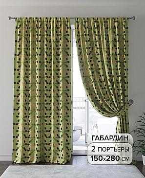 Комплект штор «Сенвирес (зеленый)» | фото