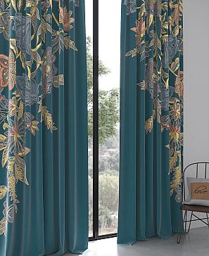 Комплект штор «Дирионс» цвета морской волна