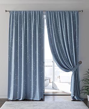Комплект штор «Рификонс» голубого цвета
