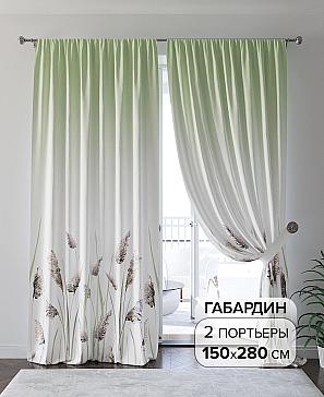 Комплект штор «Фенрисет (зеленый)» | фото