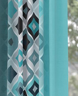 Комплект штор «Лирминтес» бирюзового цвета