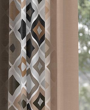 Комплект штор «Лирминтес» бежево-коричневого цвета