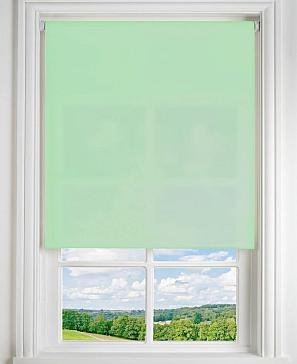 Готовые мини рулонные шторы, миниролло светло-зеленого цвета