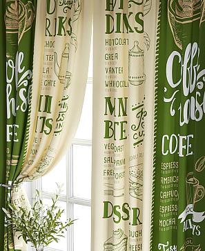 Комплект штор «Лимброни (бежево-зеленый)» | фото 3
