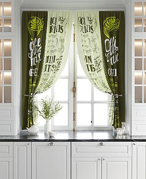Комплект штор «Лимброни (оливковый)»