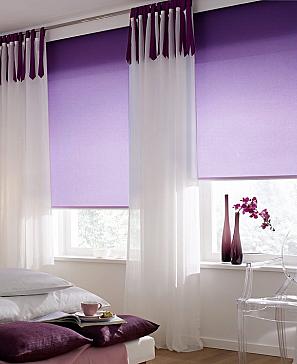 Готовые мини рулонные шторы, миниролло фиолетового цвета