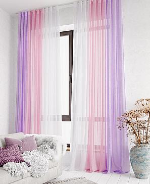 Тюль «Милури (розово-сиреневый) - 240 см» | фото 2