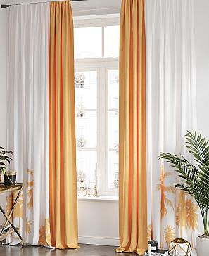 Комплект штор «Палменс» оранжевого цвета