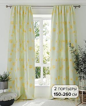 Комплект штор «Тиманикс» светло-зеленого цвета