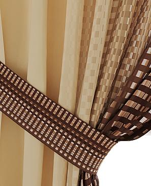 Комплект штор «Фирикрос» песочного цвета