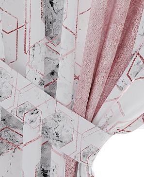 Комплект штор «Ринифико» розового цвета