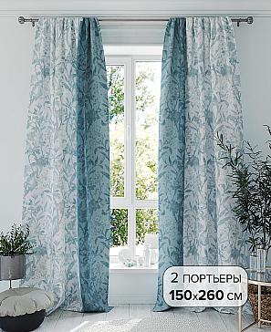 Комплект штор «Линмикрос» бирюзового цвета