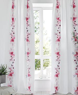 Комплект штор «Минифлокс» малинового цвета