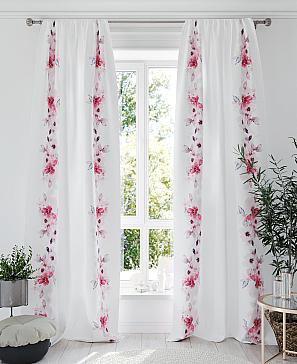 Комплект штор «Минифлокс» малинового цвета