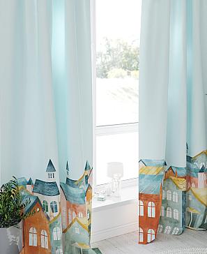 Комплект штор «Кронморс» голубого цвета