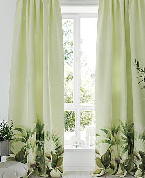 Комплект штор «Лиминкрон» салатового цвета