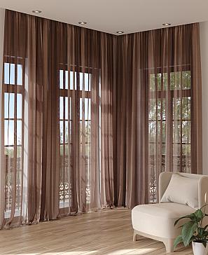 Тюль портьеры «Пенекрис (коричневый)» | фото 3