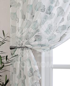 Тюль «Лерменрос (бело-бирюзовый)» | фото 3