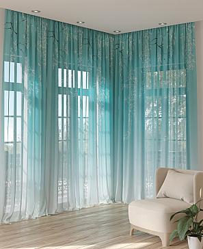 Тюль портьеры «Бонгренс (бирюза)» | фото 3