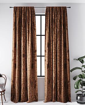 Комплект штор «Ренморс (коричневый)» | фото