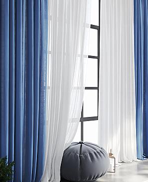 Тюль «Минтон» синего цвета