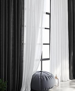 Тюль «Кроунс» черного цвета