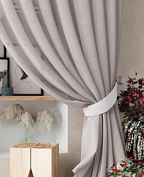 Тюль «Нариа» серо-белого цвета