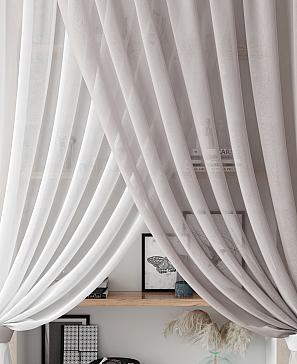 Тюль «Нариа» серо-белого цвета