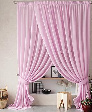 Тюль «Нариа» розового цвета