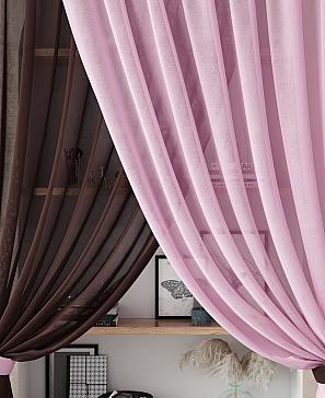 Тюль «Нариа» коричнево-розового цвета