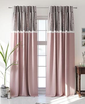 Комплект штор «Матенвис» пудово-розового цвета