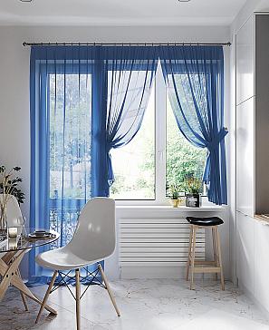 Комплект штор «Лурано» синего цвета