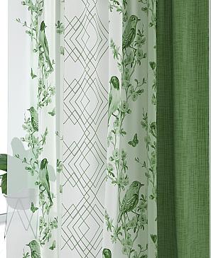 Комплект штор «Каренвикс» зеленого цвета