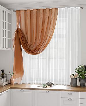 Комплект штор «Ругевит» коричневого цвета