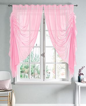 Комплект штор «Фанет» розового цвета