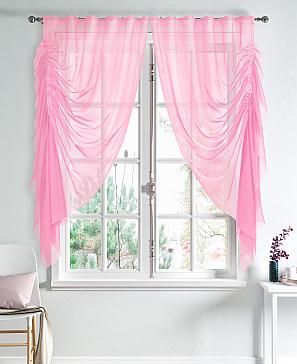 Комплект штор «Фанет» розового цвета