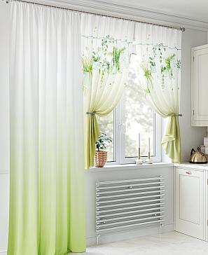 Комплект штор «Ринфортос» салатового цвета