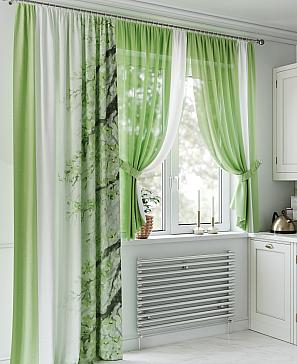 Комплект штор «Лормитерс» зеленого цвета