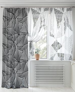 Комплект штор «Лиреквис» черного цвета