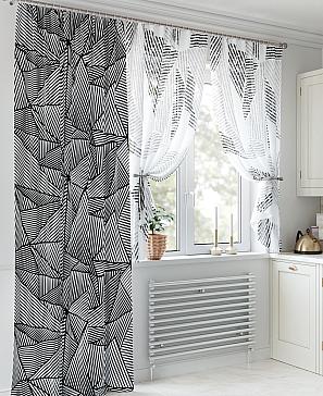 Комплект штор «Лиреквис» черного цвета