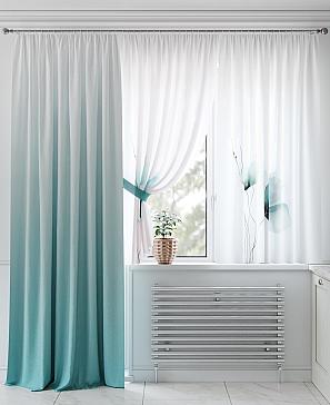 Комплект штор «Ронфоркос» бирюзового цвета