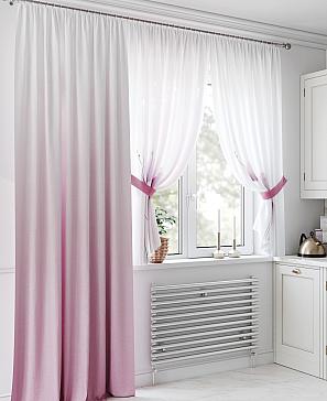 Комплект штор «Ронфоркос» розового цвета