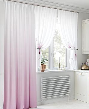 Комплект штор «Ронфоркос» розового цвета