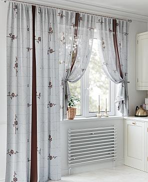 Комплект штор «Кванфорс» коричневого цвета