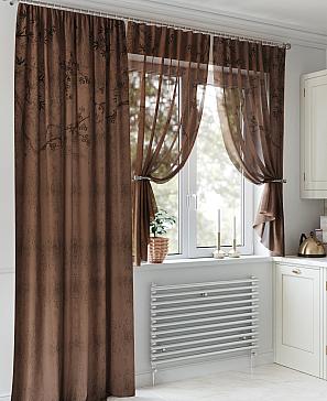 Комплект штор «Фенментик» коричневого цвета